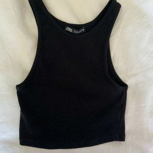 Small Zara black cropped tank top